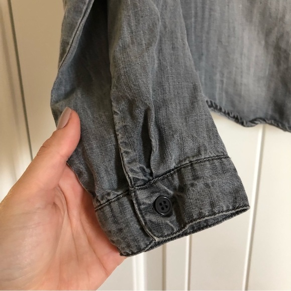 Celebrity Pink Tencel Patchwork Button Down Shirt Small - Picture 8 of 9